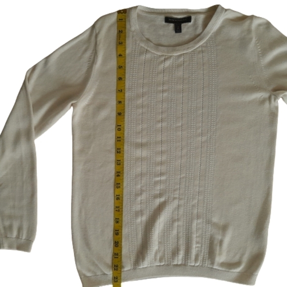 Banana Republic Sweater Womens Small Long Sleeve Ivory - Picture 8 of 9